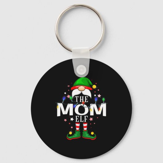 The Mom Elf Christmas Family Pajama Party  Sleutelhanger (Voorkant)