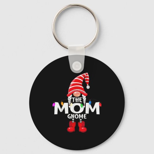 The Mom Gnome Christmas Matching Pajama Sleutelhanger (Voorkant)