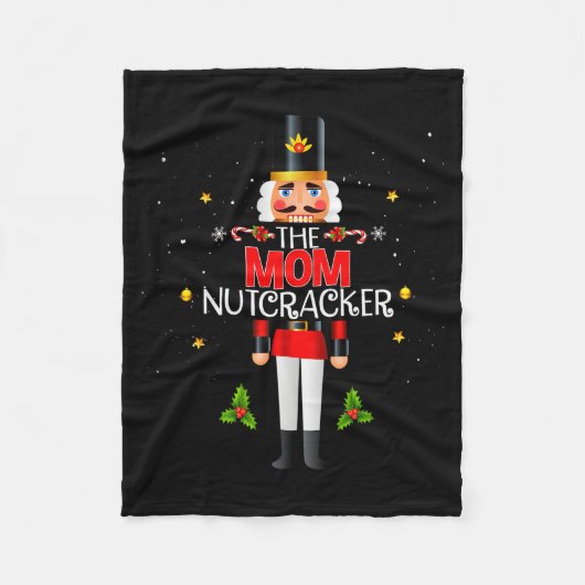 The Mom Nutcracker Group Matching Family Christmas Fleece Deken (Voorkant)