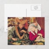The Money Changer en zijn vrouw, 1539 Briefkaart (Voorkant / Achterkant)