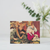 The Money Changer en zijn vrouw, 1539 Briefkaart (Staand voorkant)