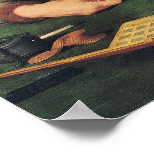 The Money Changer en zijn vrouw, 1539 Poster (Hoek)