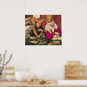 The Money Changer en zijn vrouw, 1539 Poster (Keuken)