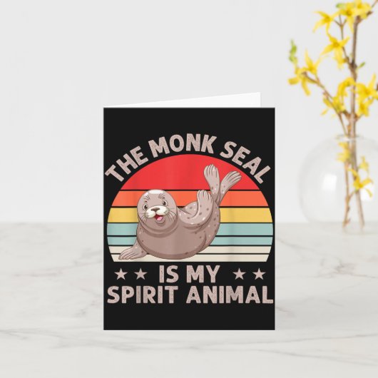 The Monk Seal Is My Srit Animal Caribbean Monk Sea Kaart (Gele Bloem)
