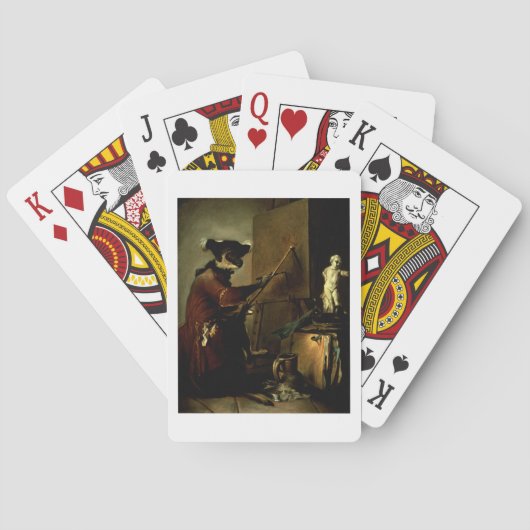 The Monkey Painter, 1740 Speelkaarten (Achterkant)