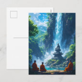 The Monks' Tranquil Ascent Feestdagenkaart (Voorkant / Achterkant)