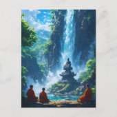 The Monks' Tranquil Ascent Feestdagenkaart (Voorkant)