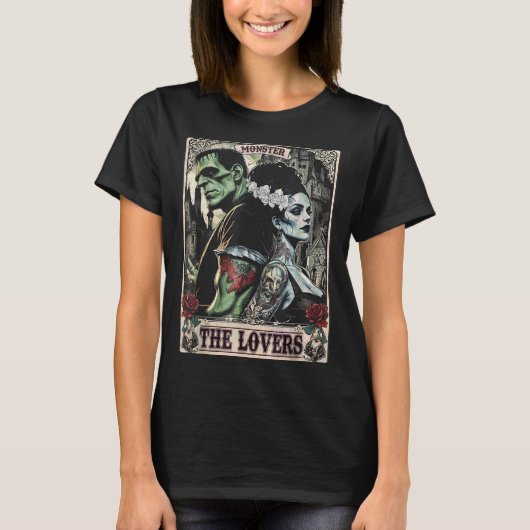 The Monster Frankenstein And Bride The Lovers Taro T-shirt (Voorkant)