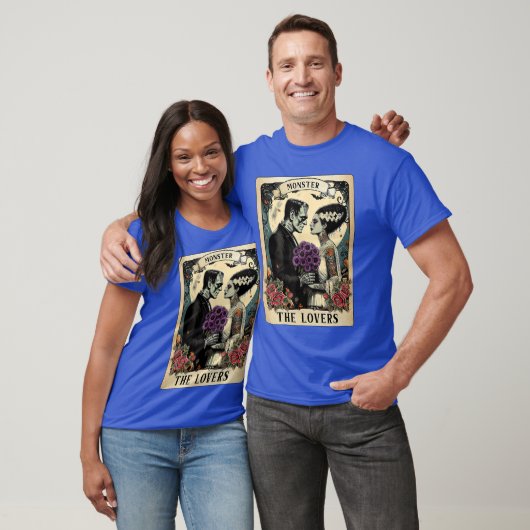 The Monster Frankenstein and Bridehe Loversarot Ca T-shirt (Unisex)