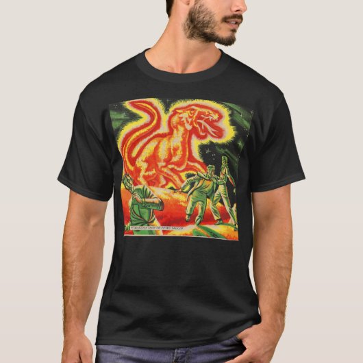 The Monster From the Flying Saucer print T-shirt (Voorkant)