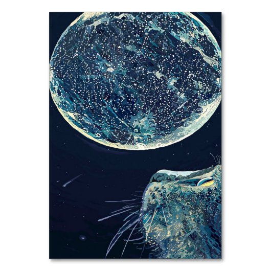 The moon and the cat |Cat Lover Kaart (Voorkant)