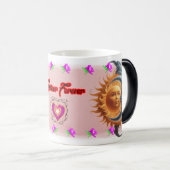 The Moon and the Sun's on a Ceramic Coffee Magische Mok (Voorkant rechts)