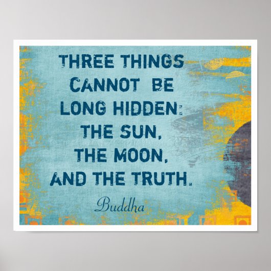 The Moon and Truth - Buddha quote - art print (Voorkant)
