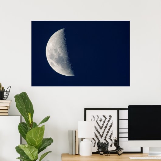 The Moon From Howick, Kwazulu-Natal Poster (Thuiskantoor)