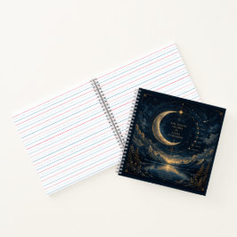 The Moon Guides | Celestial Moon & Stars Kunst Notitieboek