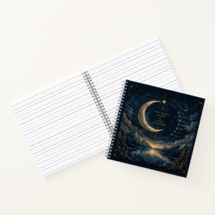 The Moon Guides   Celestial Moon & Stars Kunst Notitieboek