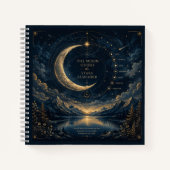 The Moon Guides | Celestial Moon & Stars Kunst Notitieboek (Voorkant)