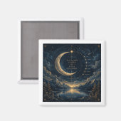 The Moon Guides | Hemelse Maan & Sterren Kunst Magneet (Voorkant / Achterkant)