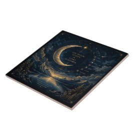 The Moon Guides | Hemelse Maan & Sterren Kunst Tegeltje