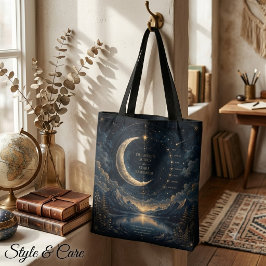 The Moon Guides | Hemelse Maan & Sterren Kunst Tote Bag