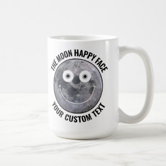 The Moon Happy Face Personalized Custom Large Mug Koffiemok