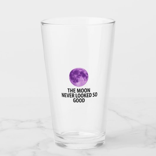 The Moon Never Looked So Good T-Shirt Glas (Voorkant)