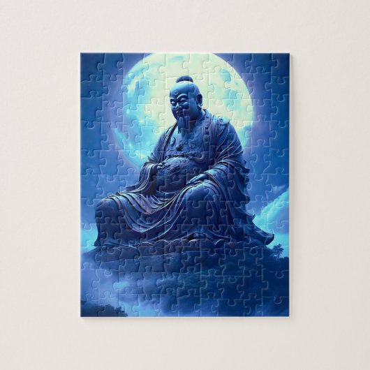 The Moon’s Blessing Over the Celestial Statue Legpuzzel (Verticaal)