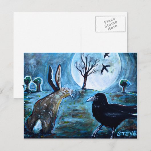 The moon, the hare and the crow briefkaart (Voorkant / Achterkant)