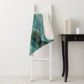 'The Moon' van Mucha, Dream Green Sherpa Blanket Deken (In situ)