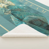 'The Moon' van Mucha, Dream Green Sherpa Blanket Sherpa Deken (3/4)