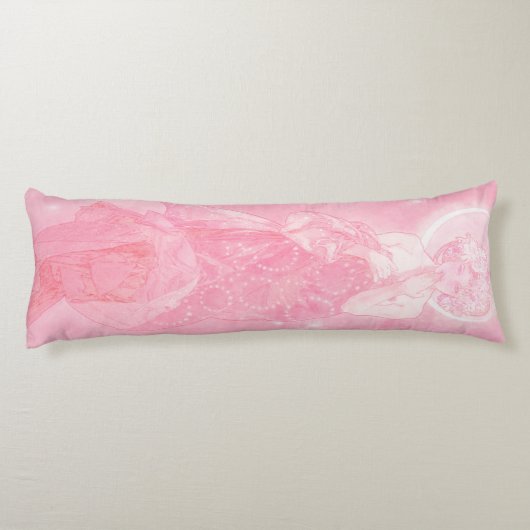 'The Moon' van Mucha, Dream Pink Lichaamskussen (Achterkant)