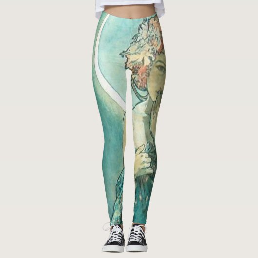 "The Moon" van Mucha Green Leggings (Voorkant)