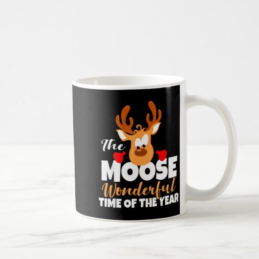 The Moose Wonderful Time Of The Year Funny Christm Koffiemok (Rechts)