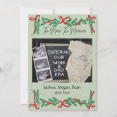The More The Merrier Baby Announcement Christmas C Feestdagenkaart (Voorkant)