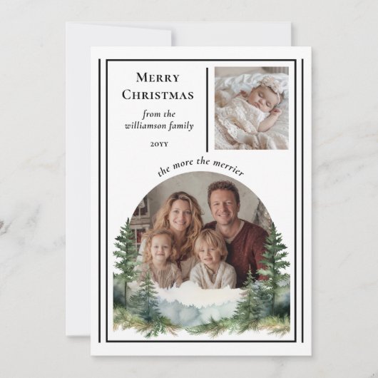 The More The Merrier Christmas Photo Feestdagenkaart (Voorkant)