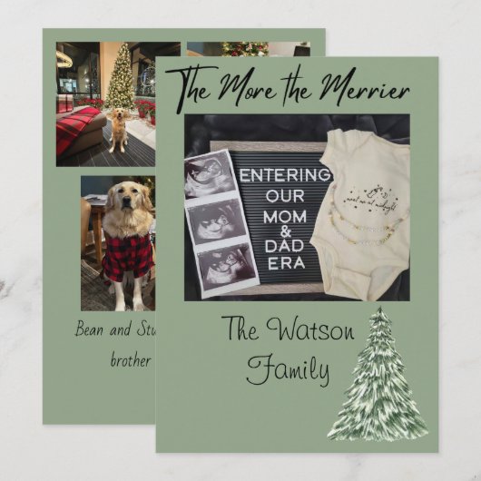 The More The Merrier Holiday Card Feestdagenkaart (Voorkant / Achterkant)