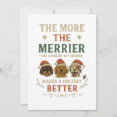 The more the merrier makes the holiday better kaart (Voorkant)