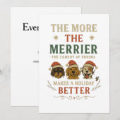 The more the merrier makes the holiday better kaart (Voorkant / Achterkant)