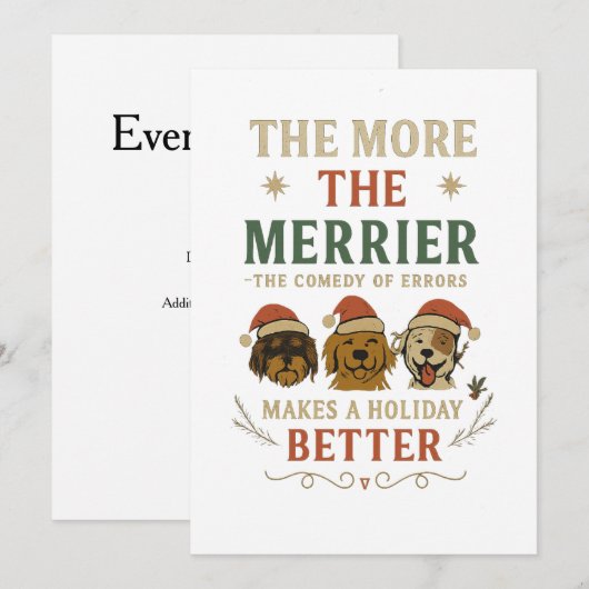 The more the merrier makes the holiday better kaart (Voorkant / Achterkant)