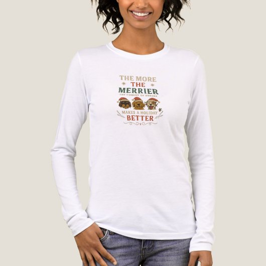 The more the merrier makes the holiday better Tri-Blend shirt (Voorkant volledig)