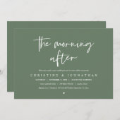 The Morning After, post bruiloft brunch viering Kaart (Voorkant / Achterkant)