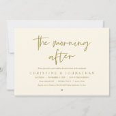 The Morning After, post bruiloft brunch viering Kaart (Voorkant)