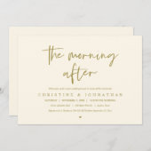 The Morning After, post bruiloft brunch viering Kaart (Voorkant / Achterkant)