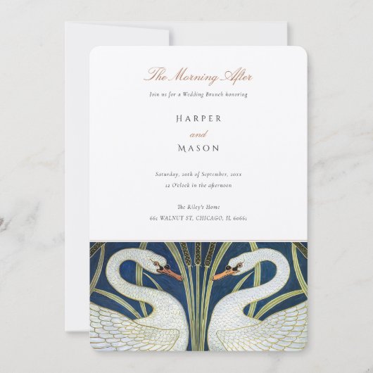 "The Morning After" Uitnodiging na bruiloft brunch (Voorkant)