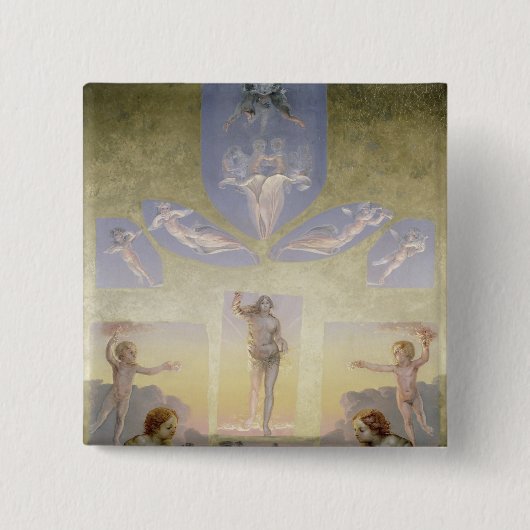 The Morning, c.1808-9 Vierkante Button 5,1 Cm (Voorkant)