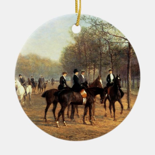 The Morning Ride, Rotten Row, Hyde Park, 1894 (oli Keramisch Ornament (Voorkant)