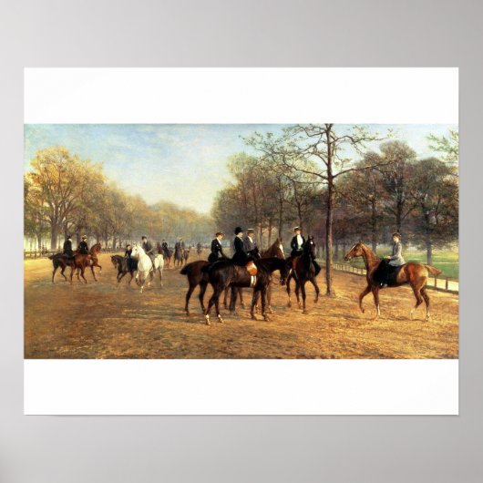 The Morning Ride, Rotten Row, Hyde Park, 1894 (oli Poster (Voorkant)