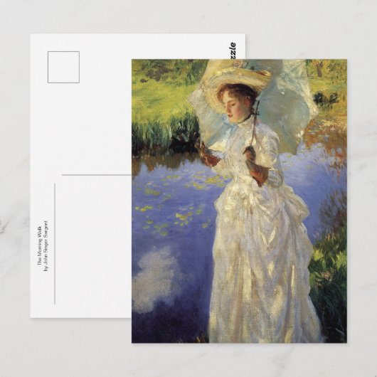 The Morning Walk van John Singer Sargent Briefkaart (Voorkant / Achterkant)