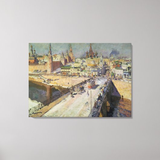 The Moskva River Bridge, 1914 Canvas Afdruk (Voorkant)