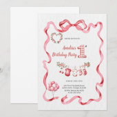 THE MOST CUTE PINK BIRTHDAY PARTY KAART (Voorkant / Achterkant)